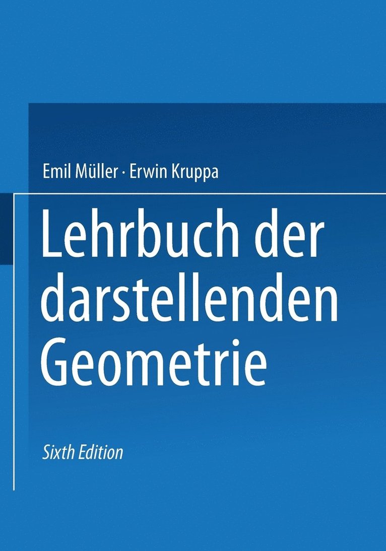 Lehrbuch der darstellenden Geometrie 1