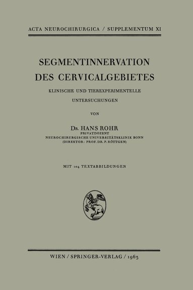 bokomslag Segmentinnervation des Cervicalgebietes