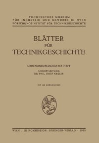 bokomslag Bltter fr Technikgeschichte