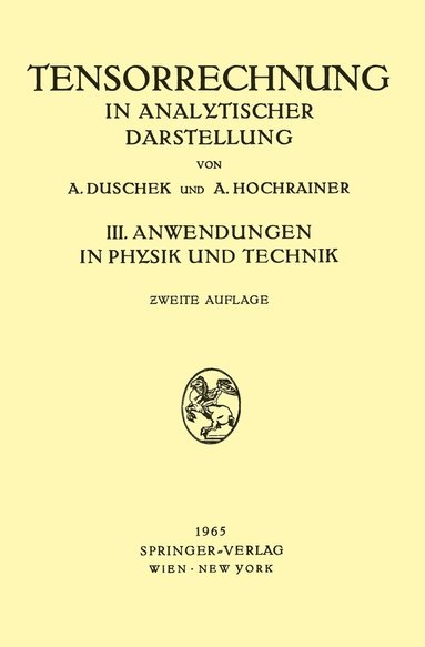 bokomslag Grundzge der Tensorrechnung in Analytischer Darstellung