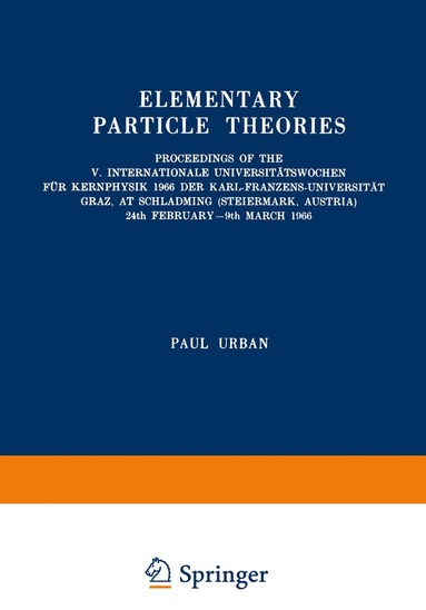 bokomslag Elementary Particle Theories