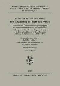 bokomslag Felsbau in Theorie und Praxis Rock Engineering in Theory and Practice