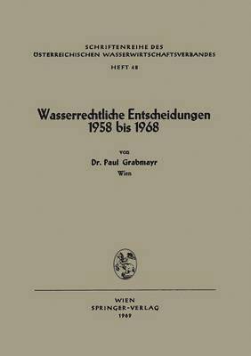 Wasserrechtliche Entscheidungen 1958 bis 1968, Häftad