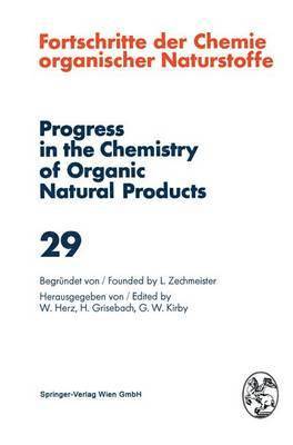 bokomslag Fortschritte der Chemie Organischer Naturstoffe / Progress in the Chemistry of Organic Natural Products 29