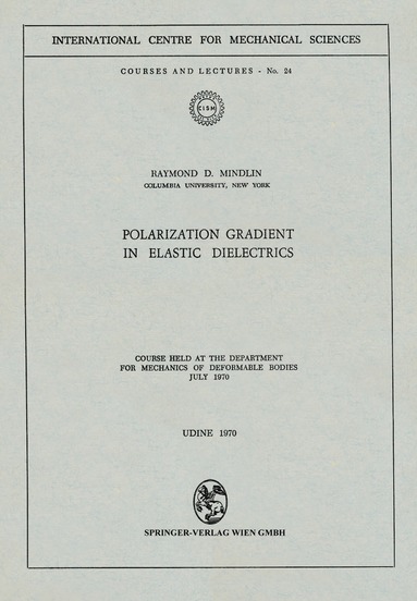 bokomslag Polarization Gradient in Elastic Dielectrics