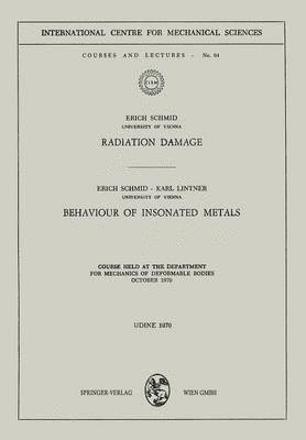 bokomslag Radiation Damage. Behaviour of Insonated Metals