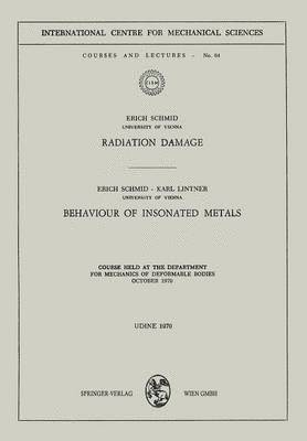 bokomslag Radiation Damage. Behaviour of Insonated Metals