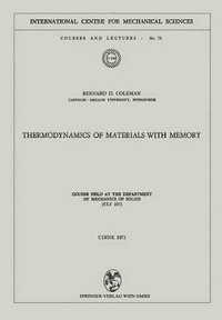 bokomslag Thermodynamics of Materials with Memory