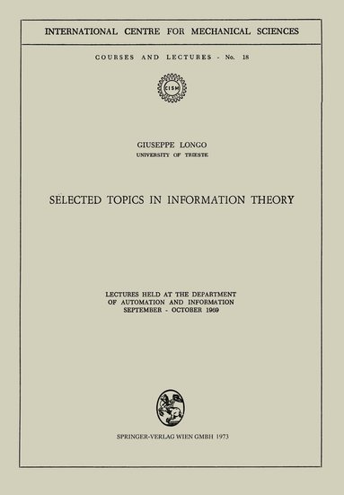 bokomslag Selected Topics in Information Theory