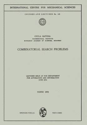 Gyula Katona - Combinatorial Search Problems, Häftad