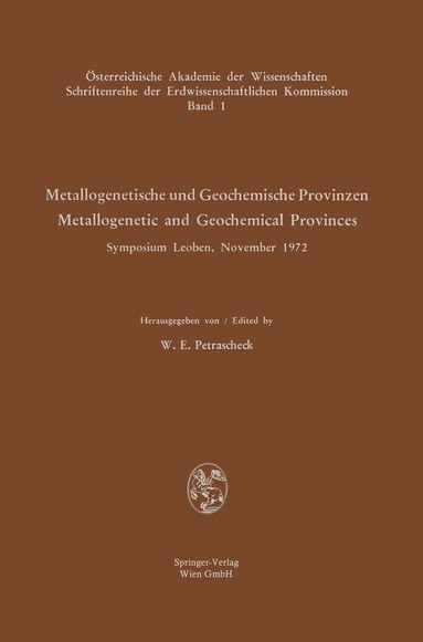 bokomslag Metallogenetische und Geochemische Provinzen / Metallogenetic and Geochemical Provinces