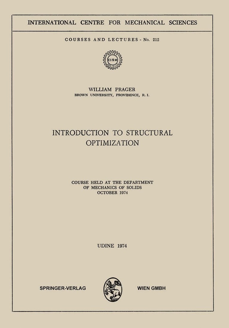 Introduction to Structural Optimization 1