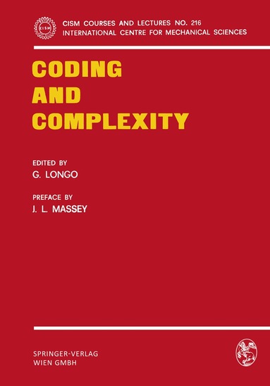 G. Longo - Coding and Complexity, Häftad