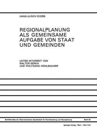 Hans-Ulrich Evers - Regionalplanung als Gemeinsame Aufgabe von Staat und Gemeinden, Häftad