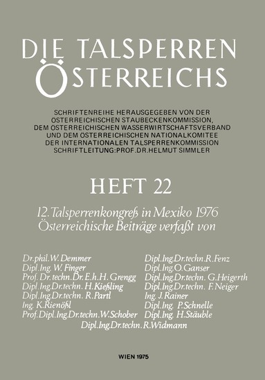 12. Talsperrenkongreß in Mexiko 1976, Häftad