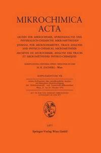 bokomslag Achtes Kolloquium ber Metallkundliche Analyse mit Besonderer Bercksichtigung der Elektronenstrahl- und Ionenstrahl-Mikroanalyse Wien, 27. bis 29. Oktober 1976