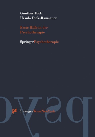 bokomslag Erste Hilfe in der Psychotherapie