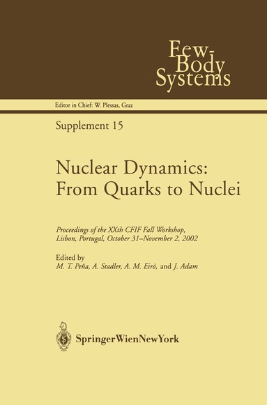 M.T. Pena, A. Stadtler, A.M. Eiró, J. Adam - Nuclear Dynamics: From Quarks to Nuclei, Inbunden