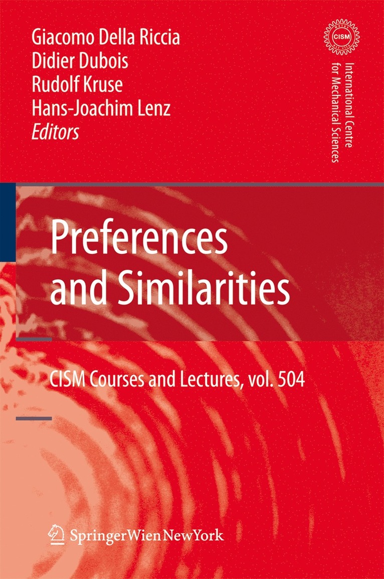 Giacomo Riccia, Didier Dubois, Hans-Joachim Lenz, Rudolf Kruse, Didier DuBois - Preferences and Similarities, Inbunden