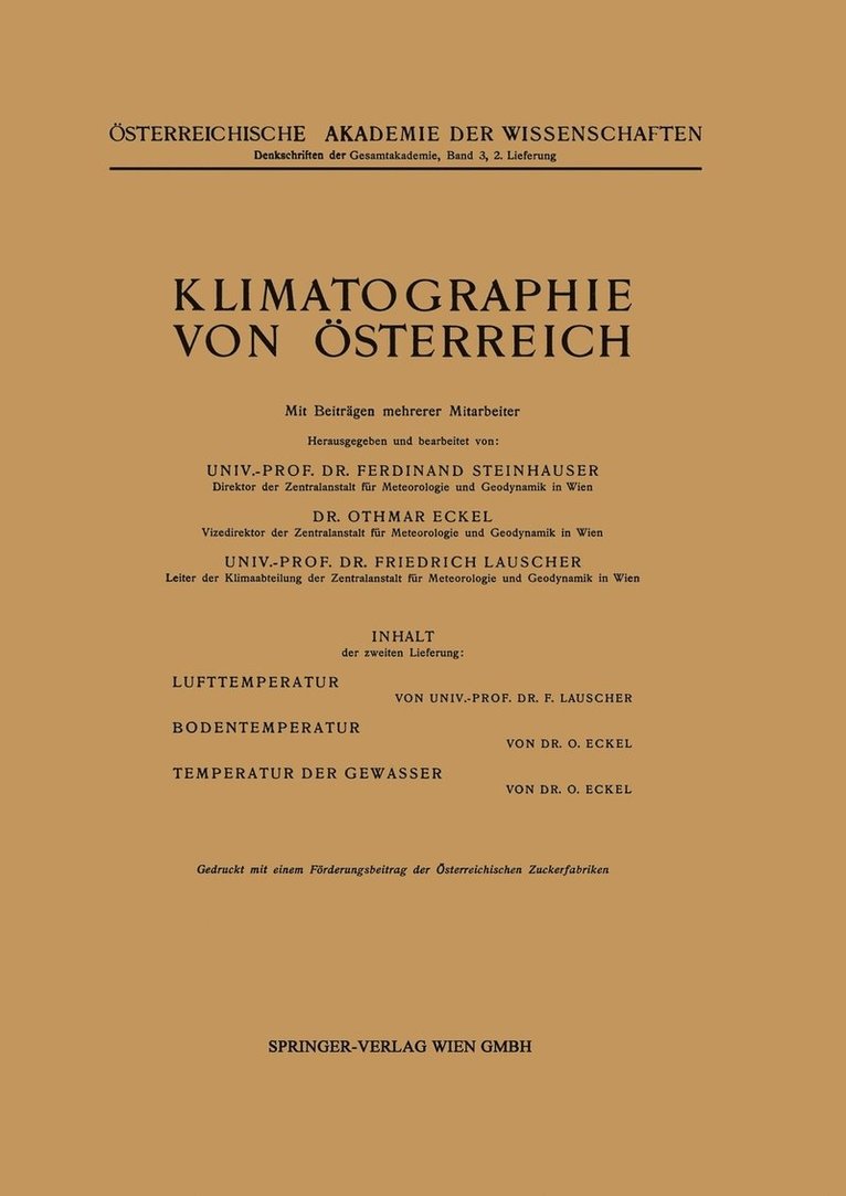 Klimatographie von sterreich 1