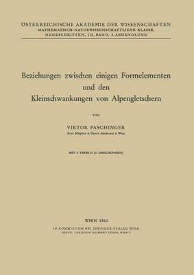 bokomslag Beziehungen zwischen einigen Formelementen und den Kleinschwankungen von Alpengletschern