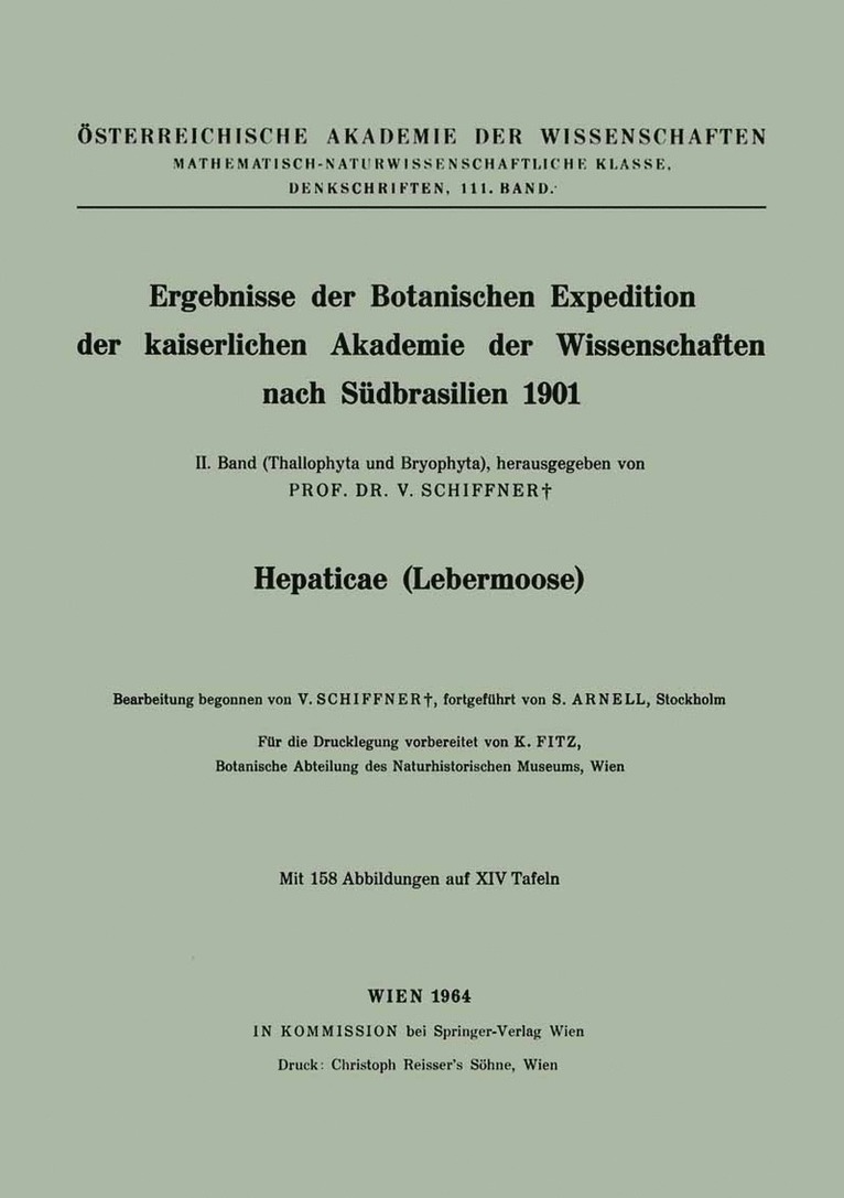 Ergebnisse der Botanischen Expedition der kaiserlichen Akademie der Wissenschaften nach Südbrasilien 1901