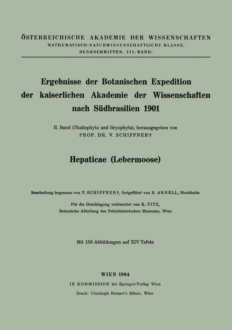 Ergebnisse der Botanischen Expedition der kaiserlichen Akademie der Wissenschaften nach Sdbrasilien 1901 1