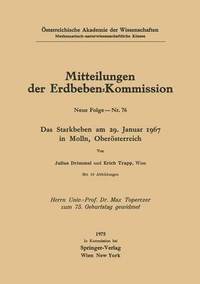 bokomslag Das Starkbeben am 29. Januar 1967 in Molln, Obersterreich