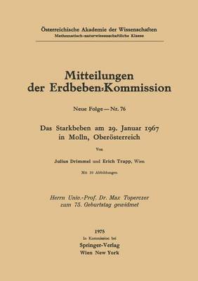 J. Drimmel, E. Trapp - Das Starkbeben am 29. Januar 1967 in Molln, Oberösterreich, Häftad
