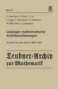 bokomslag Leipziger mathematische Antrittsvorlesungen