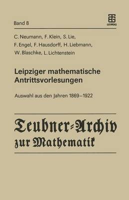 bokomslag Leipziger mathematische Antrittsvorlesungen