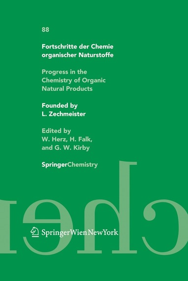 bokomslag Fortschritte der Chemie organischer Naturstoffe / Progress in the Chemistry of Organic Natural Products 88