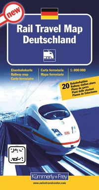 bokomslag Rail travel map Deutschland