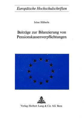 Beitraege Zur Bilanzierung Von Pensionskassenverpflichtungen 1