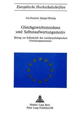 bokomslag Gleichgewichtstendenz Und Selbstaufwertungsmotiv