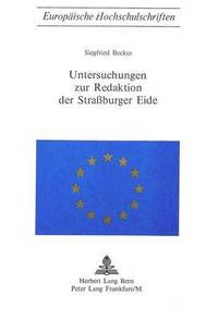 bokomslag Untersuchungen Zur Redaktion Der Strassburger Eide