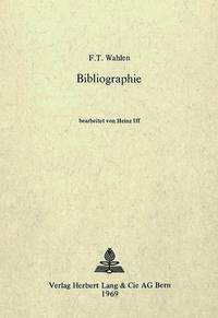 bokomslag Friedrich Traugott Wahlen - Bibliographie