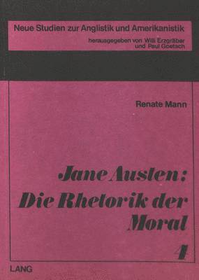 bokomslag Jane Austen: Die Rhetorik Der Moral