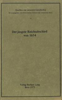 bokomslag Der Juengste Reichsabschied Von 1654