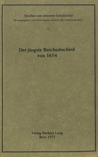 bokomslag Der Juengste Reichsabschied Von 1654