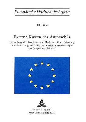 bokomslag Externe Kosten Des Automobils