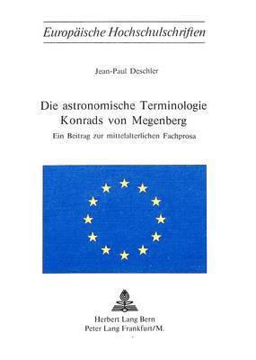 bokomslag Die Astronomische Terminologie Konrads Von Megenberg