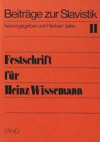 bokomslag Festschrift Fuer Heinz Wissemann