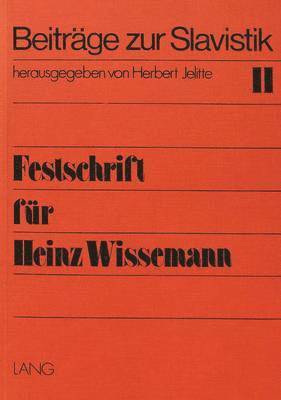 Festschrift Fuer Heinz Wissemann 1