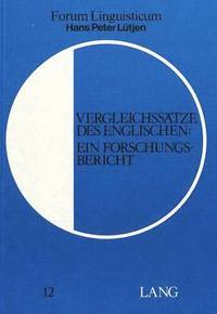 bokomslag Vergleichssaetze Des Englischen: Ein Forschungsbericht