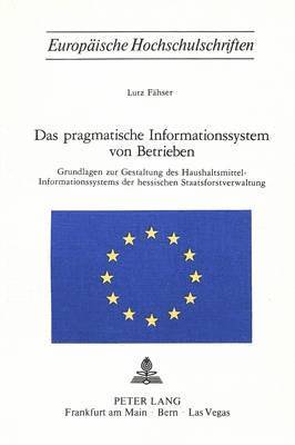 bokomslag Das Pragmatische Informationssystem Von Betrieben