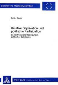 bokomslag Relative Deprivation Und Politische Partizipation