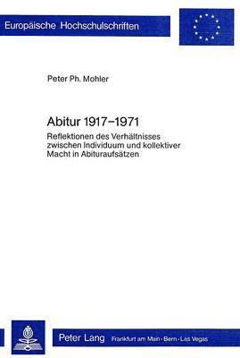 Abitur 1917 - 1971 1