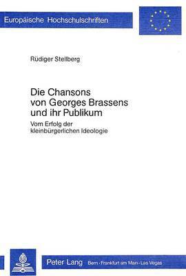 bokomslag Die Chansons Von Georges Brassens Und Ihr Publikum