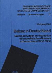 bokomslag Balzac in Deutschland